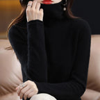 Women's Turtleneck Winter Sweater – Classic Roll Neck Knit Sweater