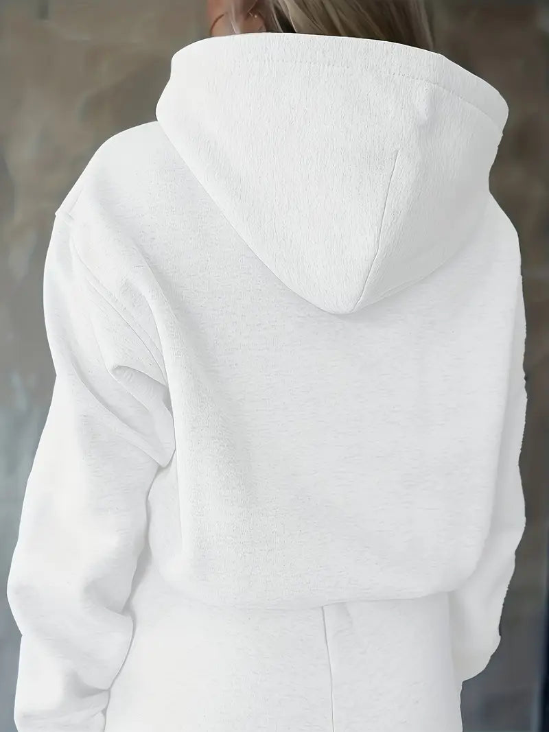 Women's Graphic Hoodie Tracksuit – Wide Leg Lounge Set