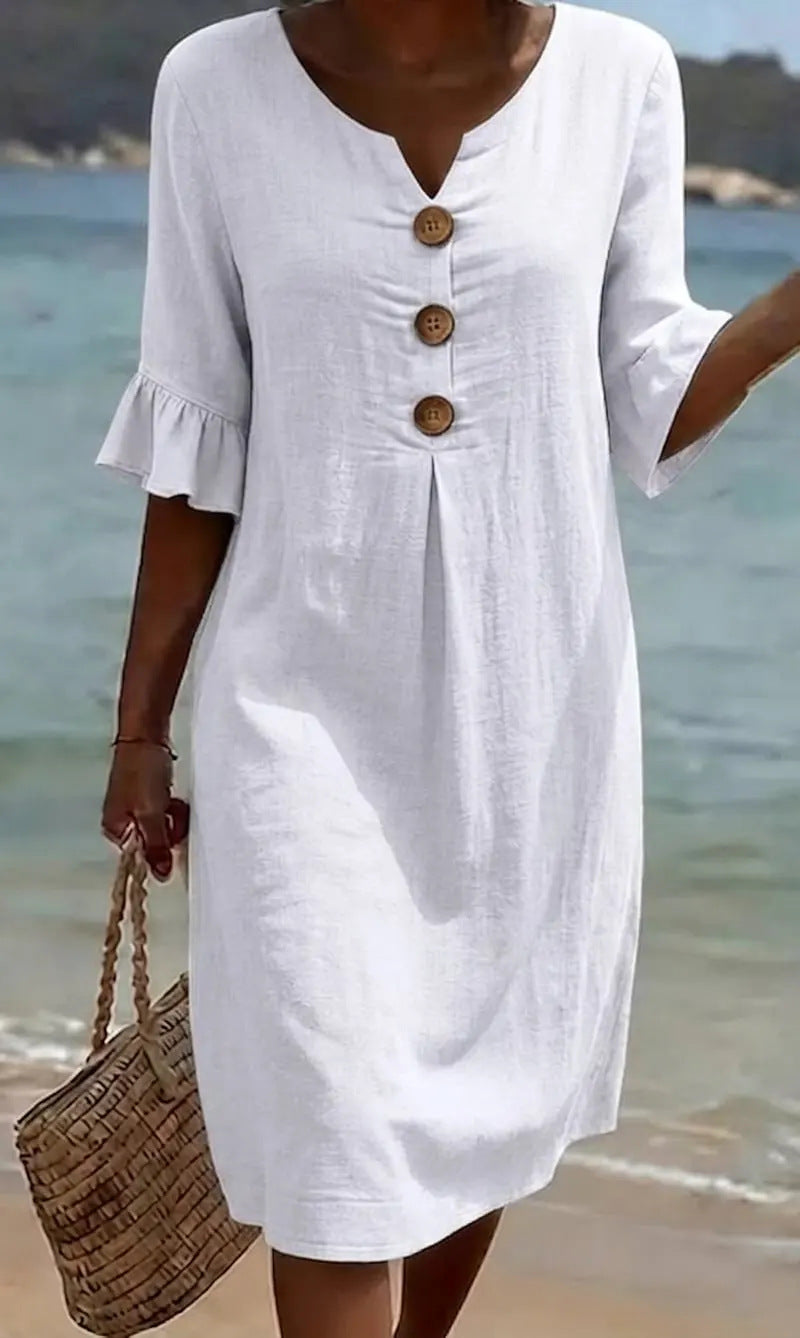 Women's Relaxed Everyday Dress – Flowy Day Dress