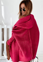 Women's Oversized Longline Cardigan – Relaxed Sleeve Knit Cardigan