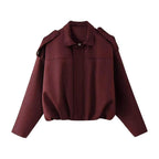 Women's Faux Suede Bomber Jacket – Cropped Flight Jacket