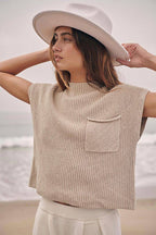 Women's Short Sleeve Pants Set – Crew Neck Top & High Waist Trousers