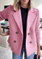 Women's Structured Tailored Coat – Classic Fit Button Front Overcoat