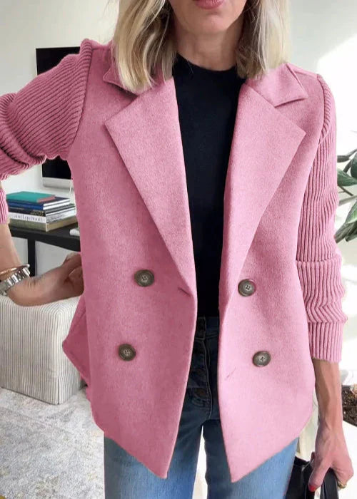 Women's Structured Tailored Coat – Classic Fit Button Front Overcoat