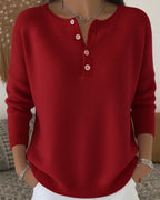Women's V-Neck Winter Cardigan – Long Sleeve Button Cardigan