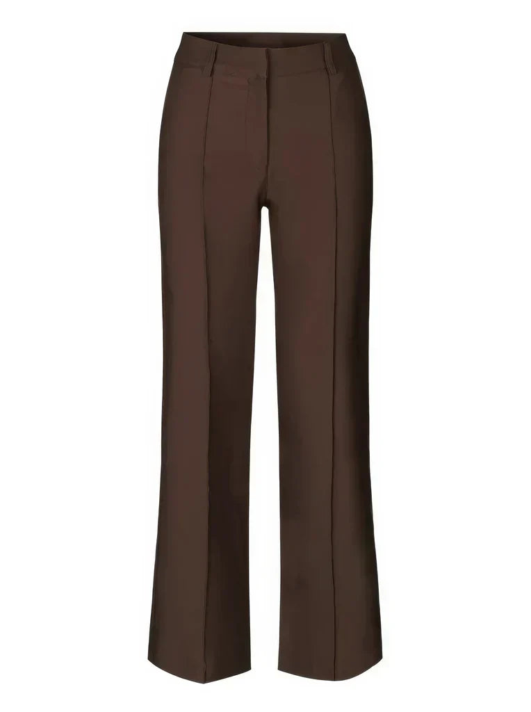 Women's Wide Leg Dress Pants – High Waist Tailored Fitted Waist Trousers
