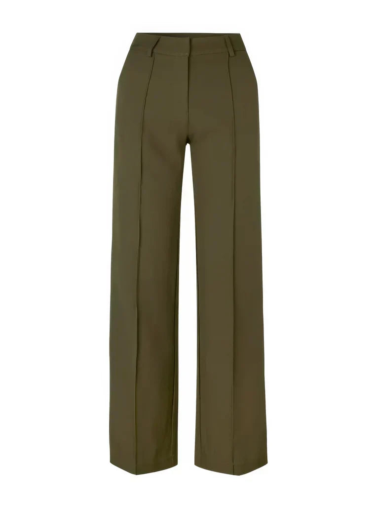 Women's Wide Leg Dress Pants – High Waist Tailored Fitted Waist Trousers