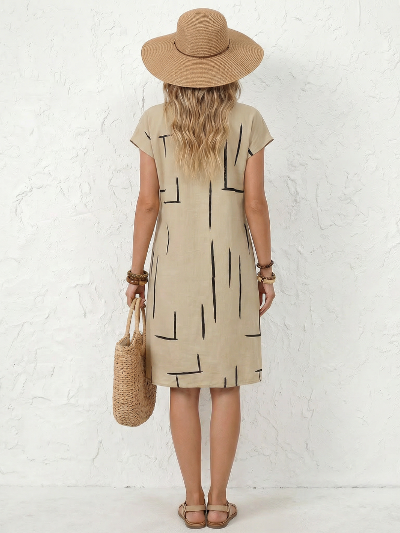 Women's Everyday Print Dress – Relaxed Flowy Day Dress