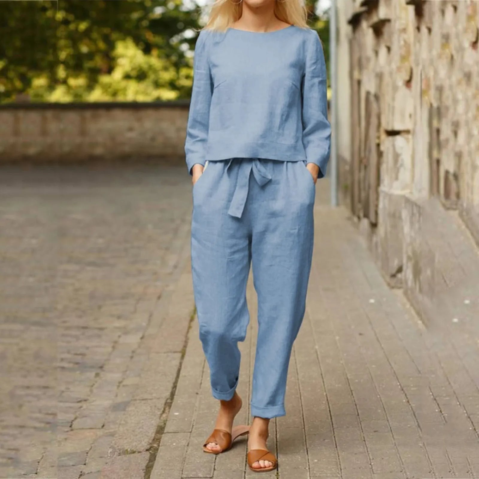 Women's Flare Sleeve Tracksuit – Cargo Pants Matching Two-Piece Set