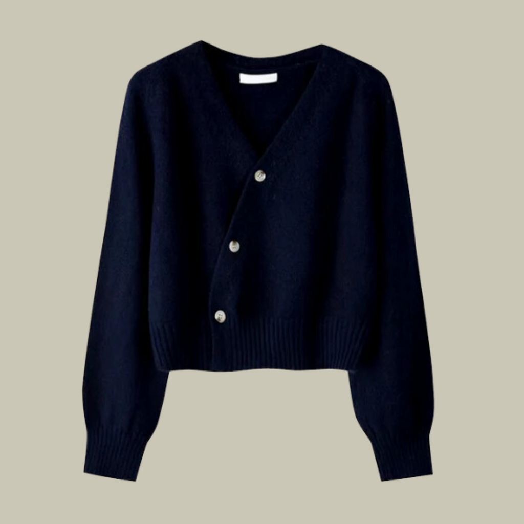 Women's V-Neck Long Sleeve Cardigan – Classic Button Front Cardigan