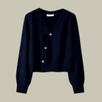 Women's V-Neck Long Sleeve Cardigan – Classic Button Front Cardigan