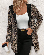 Women's Reversible Leopard Print Coat – Animal Print Statement Outerwear
