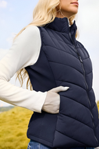 Women's Quilted Puffer Vest – Sleeveless Cold Weather Gilet