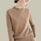 Women's Fitted Turtleneck Sweater – Classic Roll Neck Winter Sweater