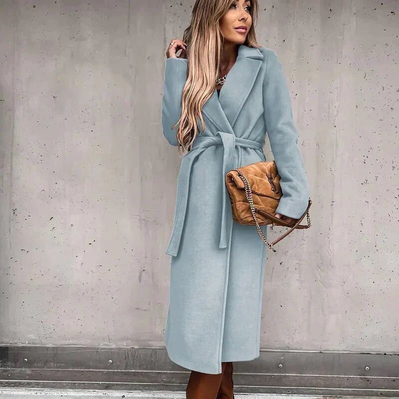Women's Relaxed Winter Coat – Tailored Long Overcoat