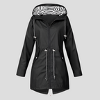 Women's Hooded Rain Jacket – Lightweight Zip-Up Outdoor Jacket