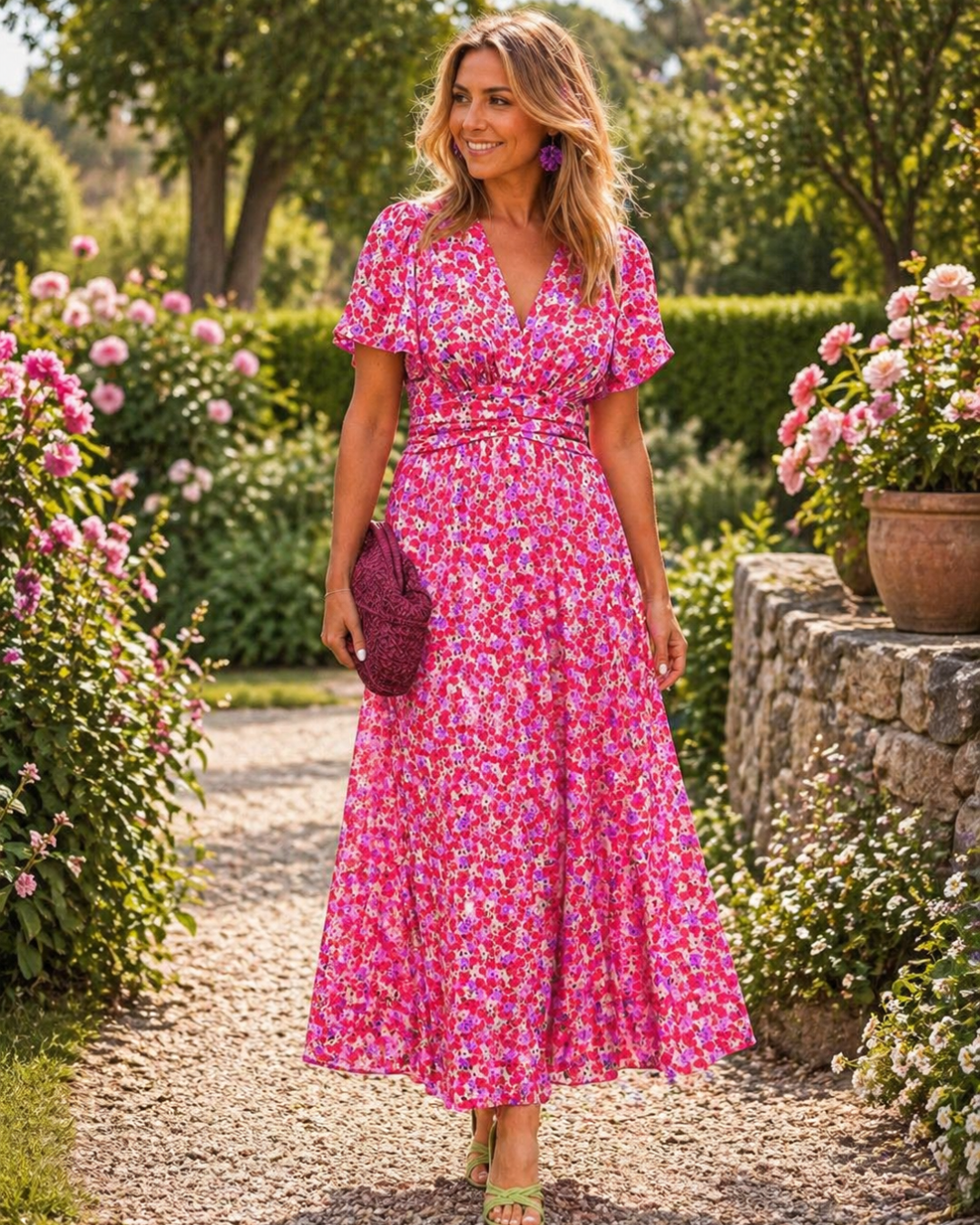 Women's Floral Day Dress – Relaxed Flowy Summer Dress