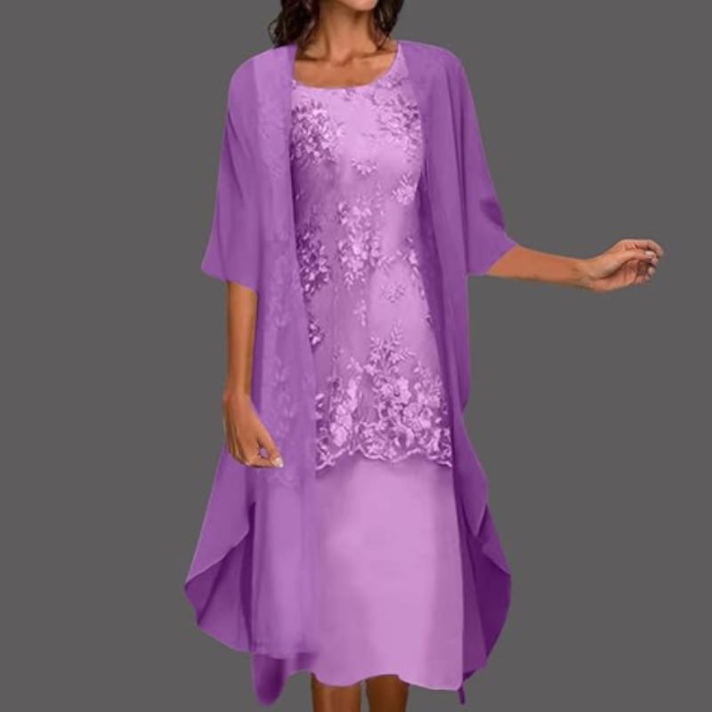 Women's Chiffon Wedding Guest Dress – Flowy Bridesmaid Occasion Dress