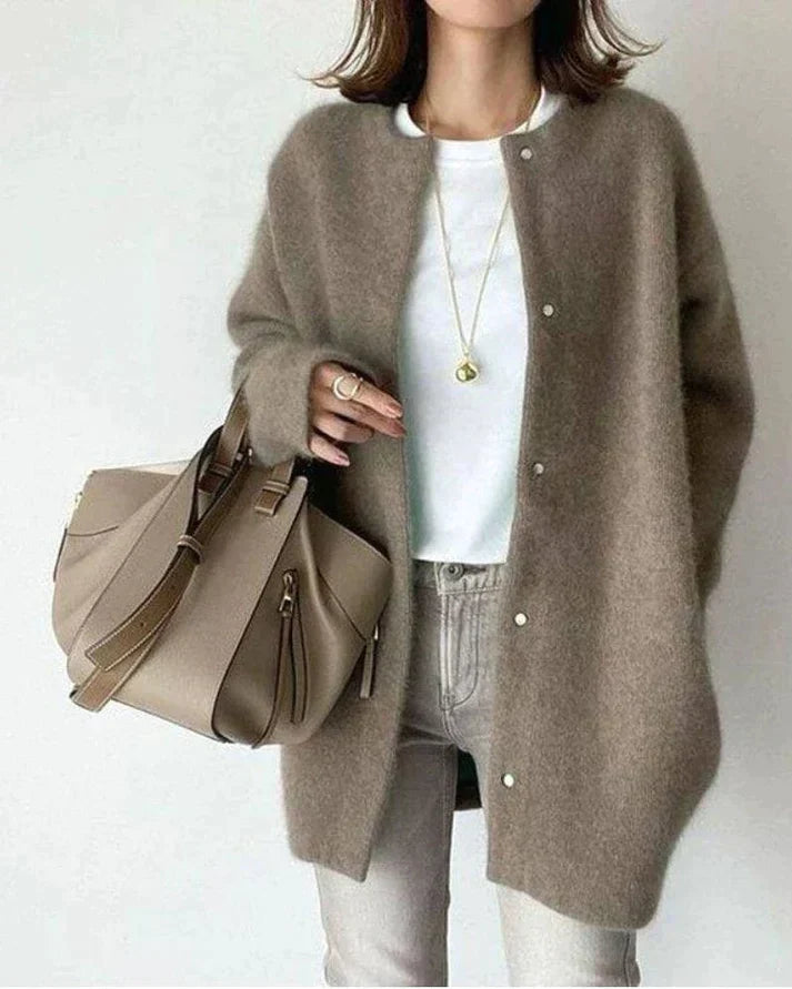 Women's Long Sleeve Open Front Cardigan – Relaxed Layering Cardigan