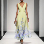 Women's Floral Wedding Guest Maxi Dress – Flowy Summer Occasion Dress