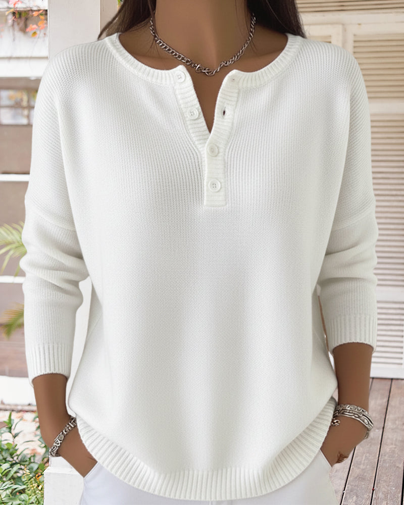 Women's V-Neck Winter Cardigan – Long Sleeve Button Cardigan