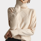 Women's Classic Turtleneck Sweater – High Neck Winter Knit Pullover