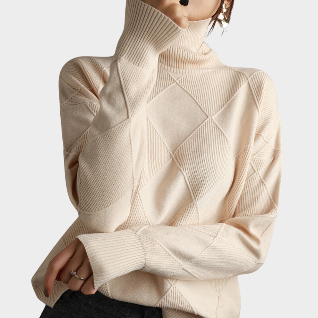 Women's Classic Turtleneck Sweater – High Neck Winter Knit Pullover