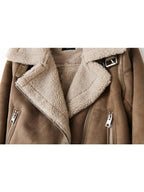 Women's Warm Fleece Jacket – Cropped Zip-Up Winter Jacket