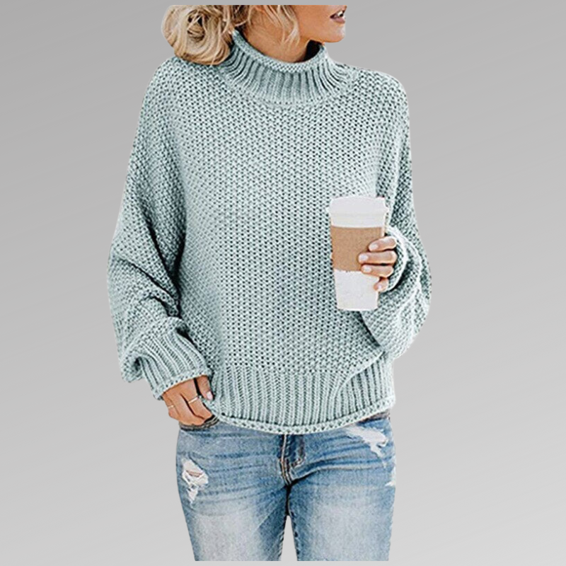 Women's Long Sleeve Winter Sweater – Relaxed Everyday Knit Sweater