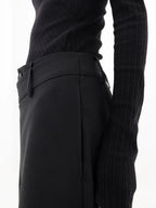 Women's Elastic Waist Crisscross Trousers – Relaxed Wide Leg Pants