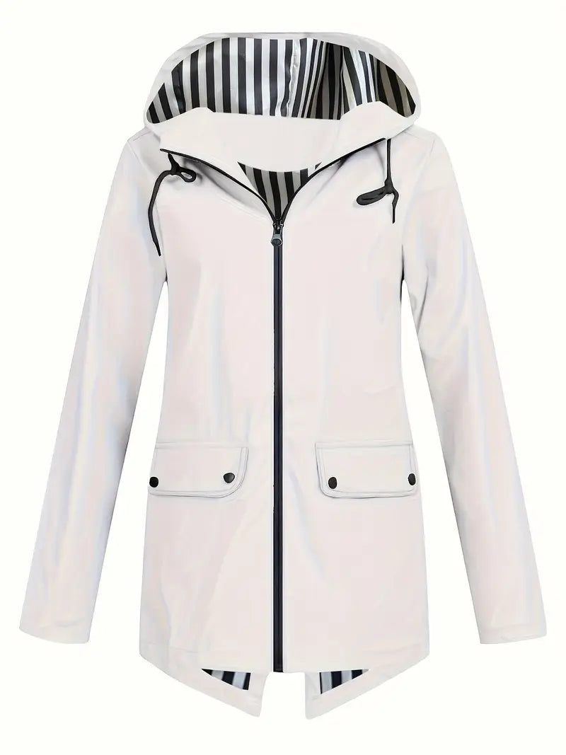 Women's Wind Resistant Hooded Jacket – Lightweight Outdoor Windbreaker