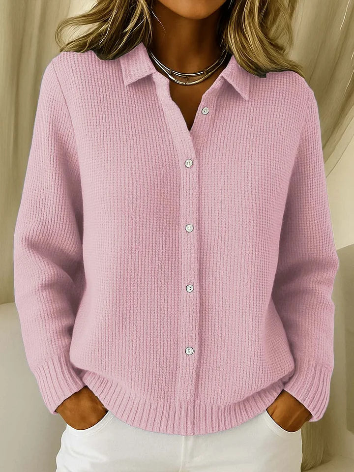 Women's Long Button Cardigan – Relaxed Fit Knit Cardigan