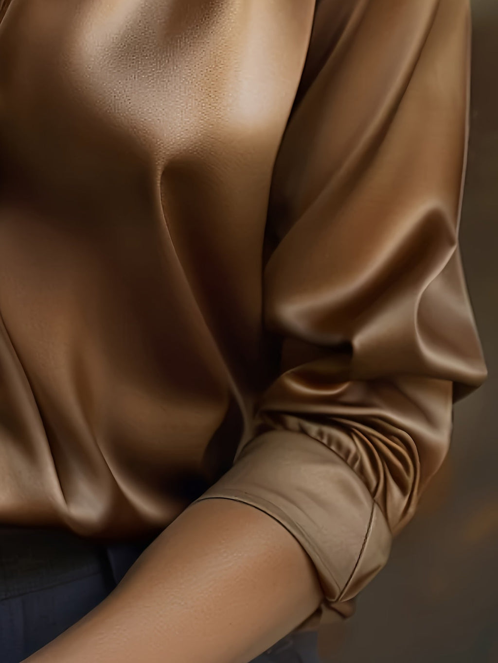 Women's Classic Collar Office Blouse – Tailored Long Sleeve Blouse