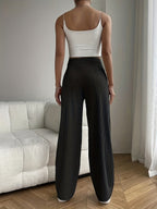 Women's Casual Relaxed Fit Trousers – Autumn Winter Everyday Pants