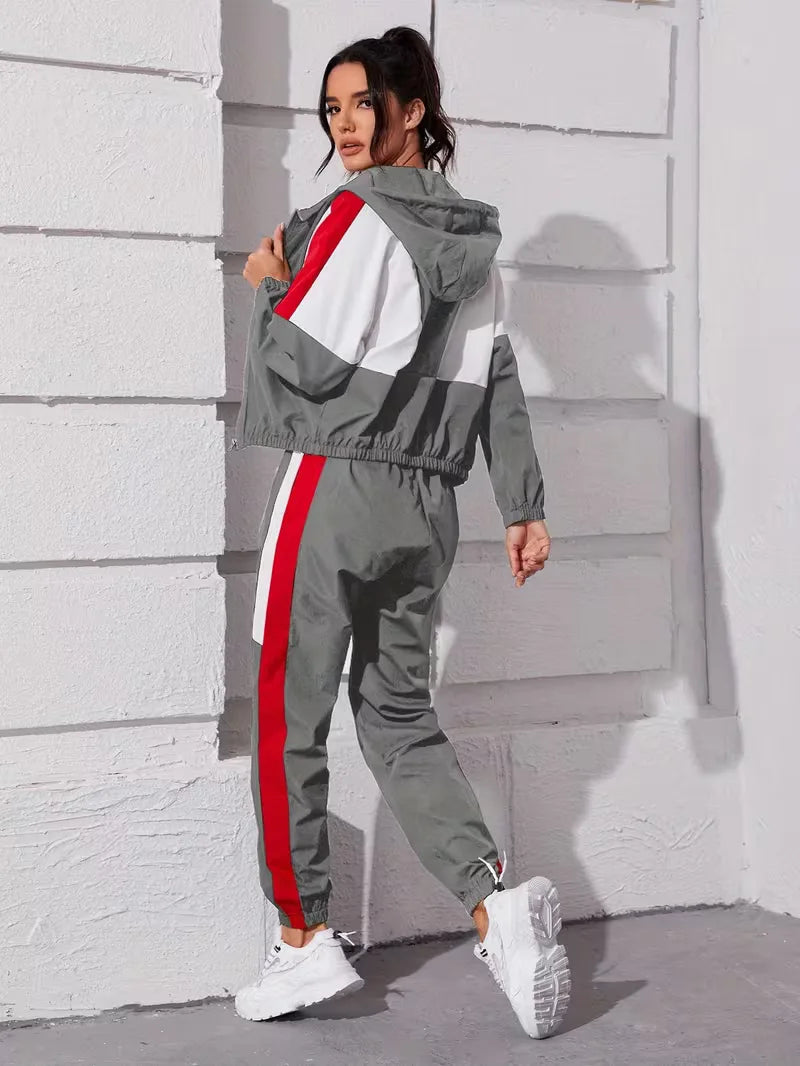 Women's Zip-Up Lounge Set – Hooded Legging Two-Piece Set