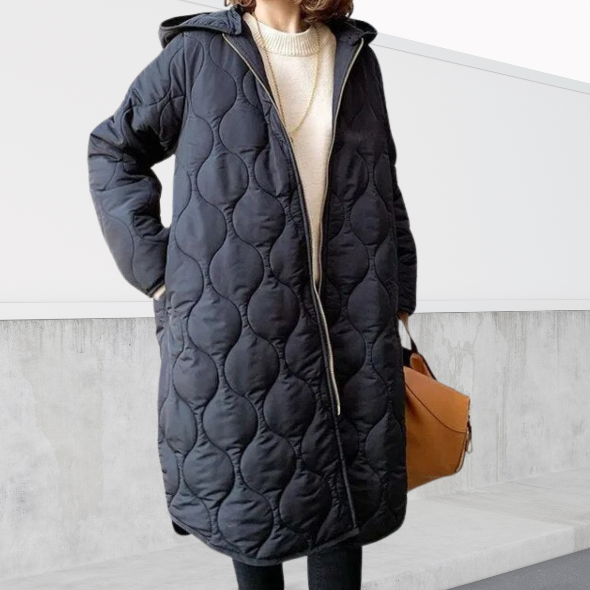 Women's Oversized Hooded Parka – Adjustable Cuff Multi-Pocket Winter Coat