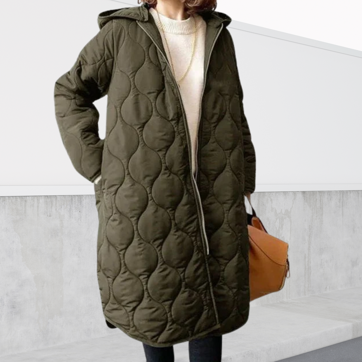 Women's Oversized Hooded Parka – Adjustable Cuff Multi-Pocket Winter Coat