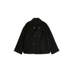 Women's Double-Breasted Winter Coat – Relaxed Stand Collar Overcoat