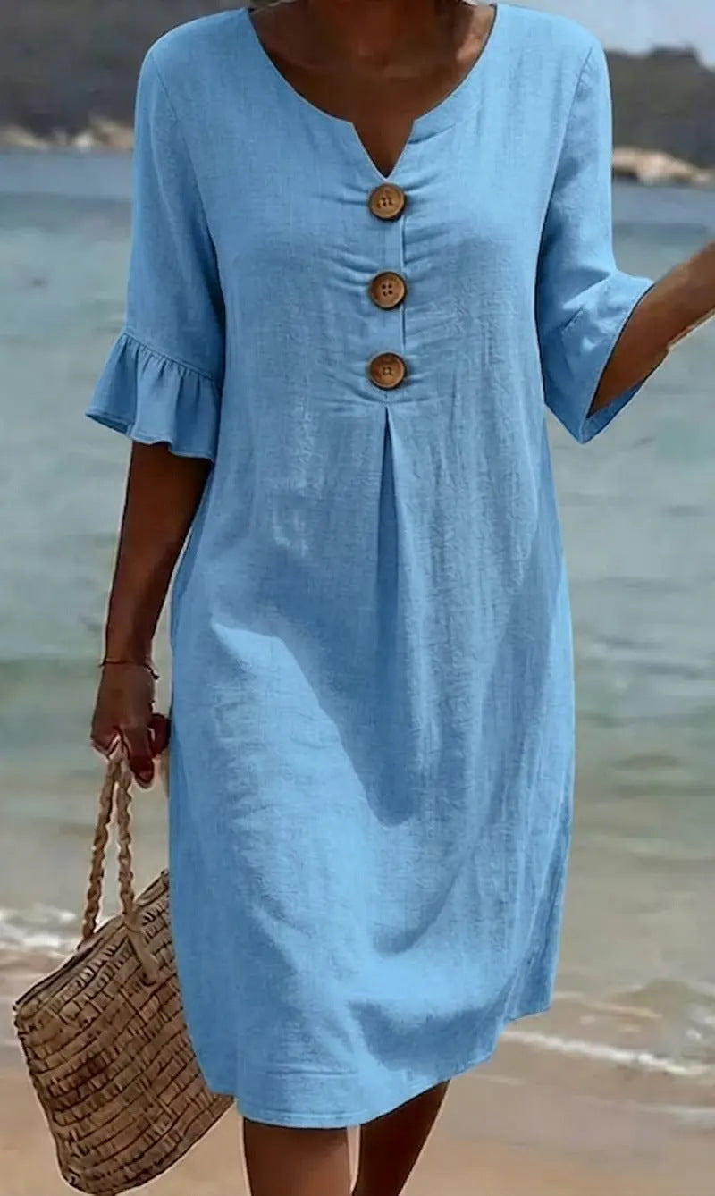 Women's Relaxed Everyday Dress – Flowy Day Dress