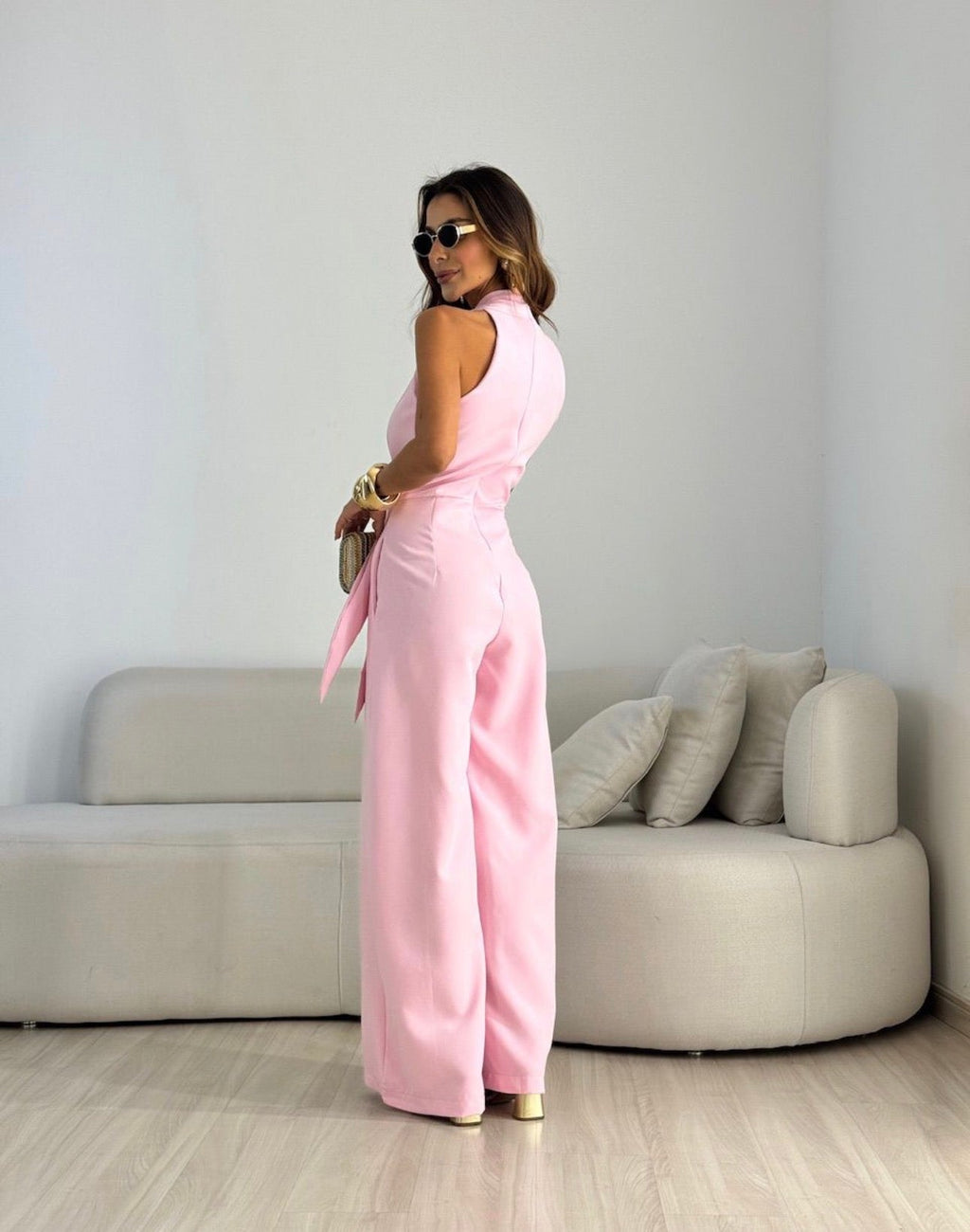 Alanah | Halter Neck Formal Jumpsuit