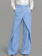 Women's Asymmetrical Pants – Draped Wrap Front Pants