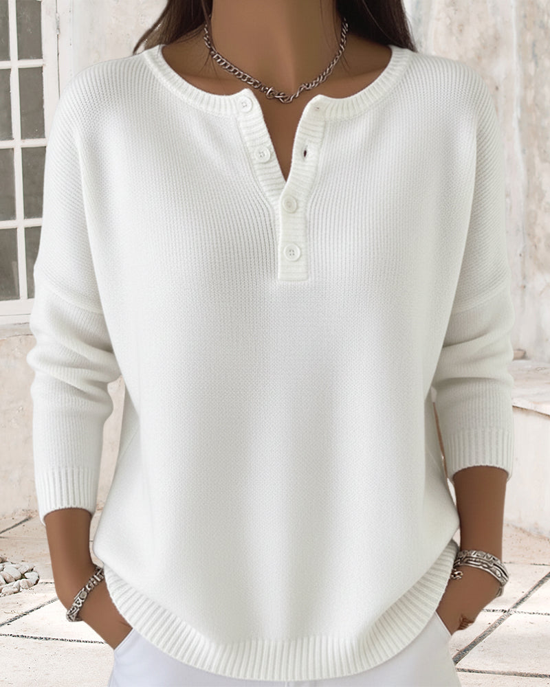 Women's V-Neck Winter Cardigan – Long Sleeve Button Cardigan