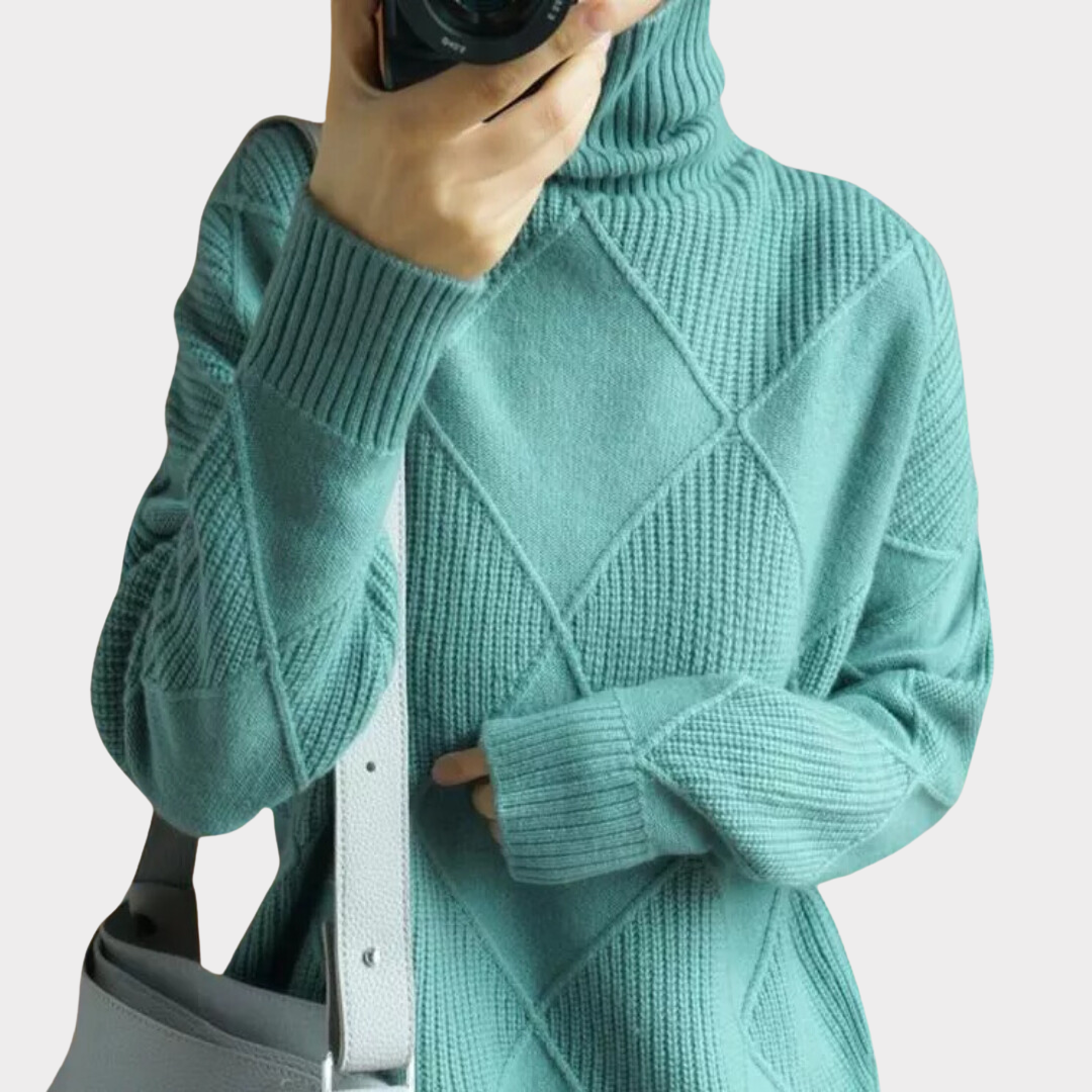 Women's Classic Turtleneck Sweater – High Neck Winter Knit Pullover