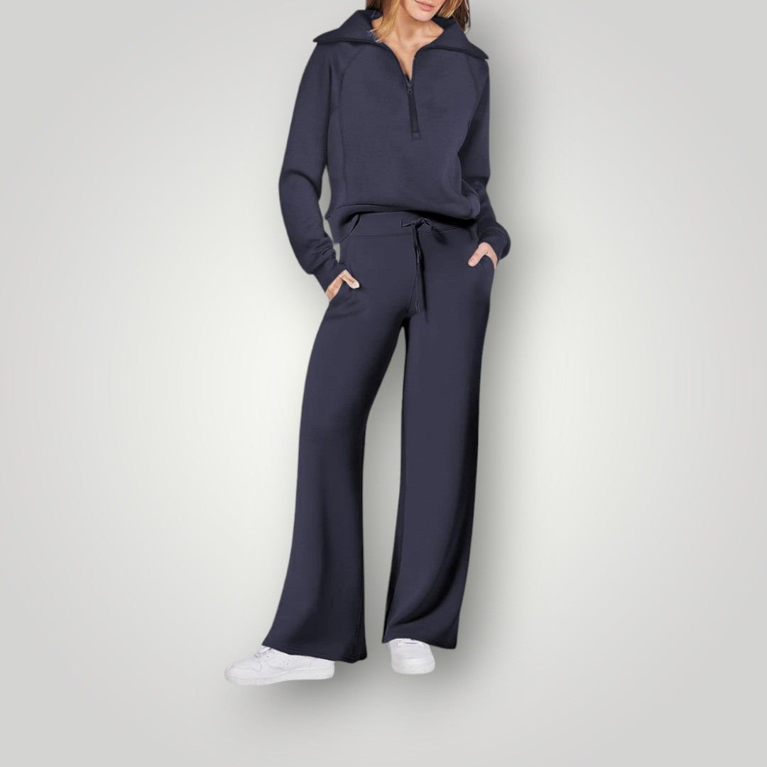 Women's Soft Knit Lounge Set – Relaxed Matching Two-Piece Outfit