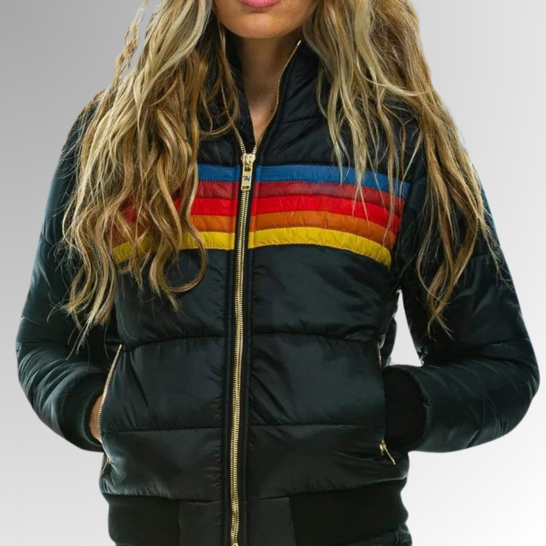 Women's Retro Zip-Up Jacket – Adjustable Fit Pocket Casual Jacket