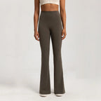 Women's High Rise Flare Leggings – Crossover Waist Yoga Workout Pants
