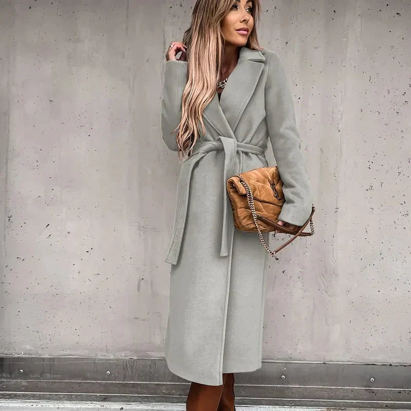 Women's Relaxed Winter Coat – Tailored Long Overcoat