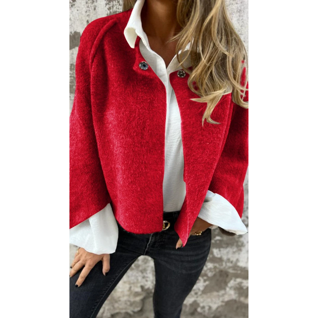 Women's Classic Tailored Coat – Structured Button Front Longline Coat