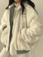 Women's Reversible Winter Jacket – Oversized Hooded Jacket