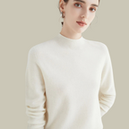 Women's Fitted Turtleneck Sweater – Classic Roll Neck Winter Sweater